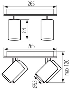 Spot Lámpa Fekete EVALO EL KANLUX-35697