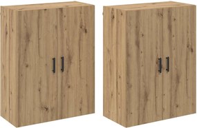 vidaXL Fali szekrény 2 pcs Artisan tölgy 69,5 x 34 x 90 cm Faanyag