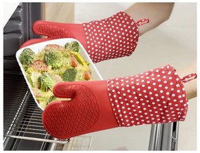 Oven 2 db piros szilikon edényfogó kesztyű - Wenko
