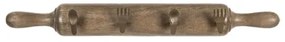 Fafogas sodrófa formájú, fém evőeszköz akasztóval, 48x8x7cm