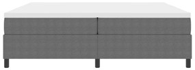 Box Spring Ágy Matraccal Világosszürke 200x200 cm Kordbársony