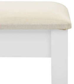fehér császárfa MDF fésülködőasztal ülőkével 65x36x128 cm