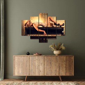Kép - nő a zongoránál (150x105 cm)