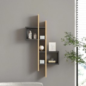 Fali polc Emse - Sapphire Oak, Anthracite