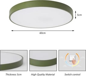 Brilagi - LED mennyezeti lámpatest POOL LED/60W/230V 3000/4000/6000K 60 cm zöld