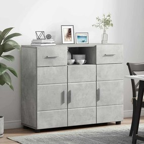 Széf fiókkal tárolóval Beton szürke 88.5 x 30.5 x 73 cm Faanyag