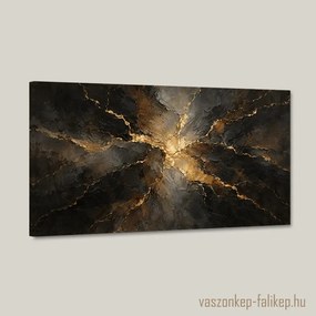 Aranyrepedés vászonkép – Texturált fény 40x23 cm