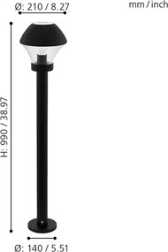 Eglo 33568 - LED dimmelhető kültéri lámpa VERLUCCA-C 1xE27/9W/230V IP44