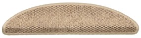 15 db szizál hatású homokszínű öntapadó lépcsőszőnyeg 56x17x3cm