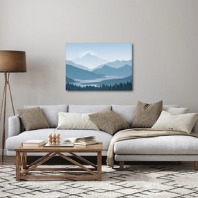 Kép - a hegyek grafikája (70x50 cm)