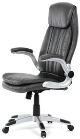 Szürke Ökobőr Irodai Főnöki Szék Hinta Mechanikával. KA-F1218 GREY