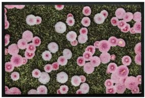 Virágok és levelek prémium lábtörlő - rózsaszín virágok (Válassz méretet: 85*55 cm)