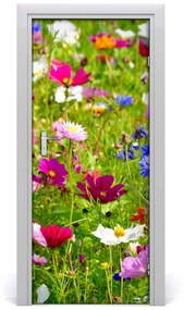 Ajtóposzter Field virágok 95x205 cm