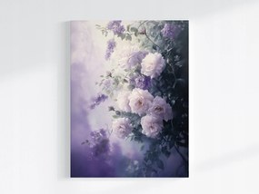 Poszter Lila Virágok Rózsák Bokor Nélkül Vintage 60x80