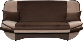 Kinyitható kanapé, szürkésbarna Taupe/barna, GURU