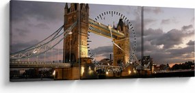 Kép - Tower Bridge éjszaka (órával) (90x30 cm)
