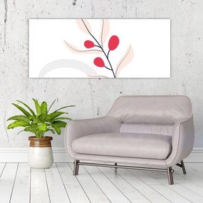Kép - Rózsaszín virágos absztrakció N⁰3 (120x50 cm)