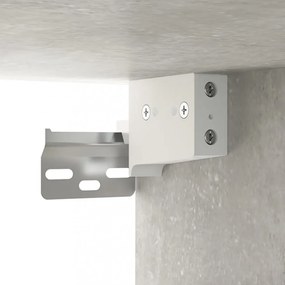 betonszürke szerelt fa fali cipőszekrény 70 x 35 x 38 cm