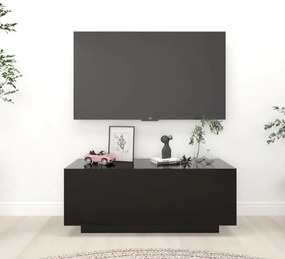 fekete szerelt fa TV-szekrény 100 x 35 x 40 cm