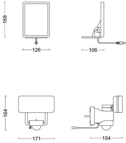 Philips - LED Napelemes érzékelős fali lámpa TYLUS LED/6W/3,7V 3000K IP44
