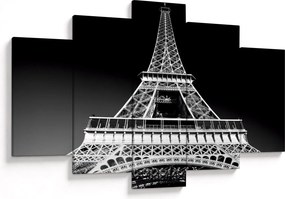 Kép - Eiffel-torony, fekete-fehér (150x105 cm)