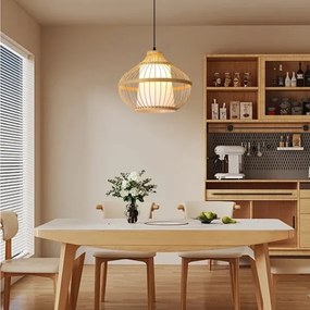 Immax 08256L - Csillár zsinóron PINCHOS 1xE27/40W/230V átm. 40 cm bambusz