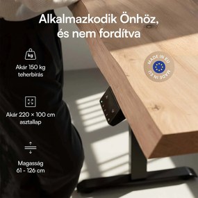 Elektromosan állítható magasságú asztal Liftor Expert, fekete