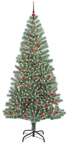 Mű karácsonyi fa hóval borítva LED fényekkel 300 LED-del 210 cm