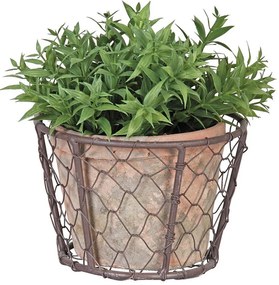 Drótkosár terrakotta virágcseréppel - Esschert Design