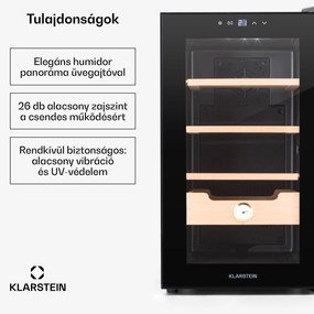 Klarstein El Presidente 48, humidor, 48 liter, 2 fiók, 1 cédrusfa rekesz