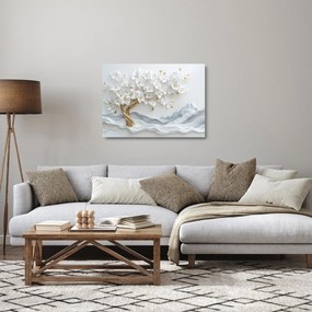 Üveg kép – 3D elegáns életfa (70x50 cm)