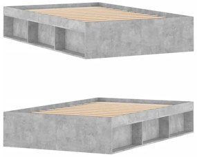 betonszürke ágykeret 120 x 200 cm