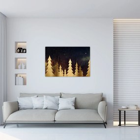 Kép - arany éjszaka (90x60 cm)