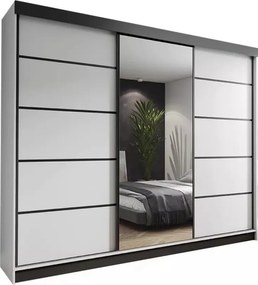 Amo 250 Tolóajtós Szekrény 250cm, Fehér