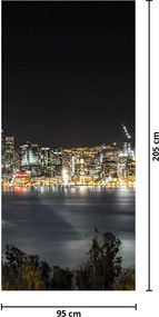 Fotótapéta ajtóra - Brooklyn Bridge és New York (95x205cm)