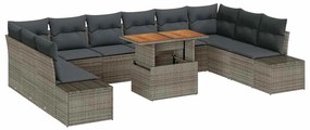 vidaXL Kerti Kanapé Szett párnával párnával 11 pcs Szürke és Barna
