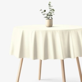 Goldea kör alakú viaszosvászon terítő - krémszínű Ø 110 cm