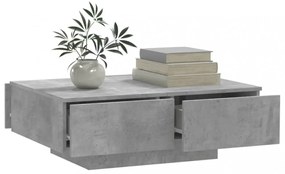 betonszürke szerelt fa dohányzóasztal 90 x 60 x 31 cm