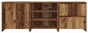 Oldalszekrények 3 pcs Régi fa 70 x 41 x 75 cm Faanyag