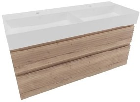 Naturel Savona Fürdőszobaszekrény mosdóval 118x53x44,8 cm halifax tölgy matt SAVONA2120DHU2