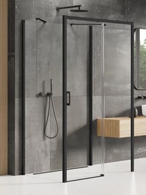 New Trendy Prime zuhanykabin 130x80 cm négyszögletes fekete félmatt/átlátszó üveg K-0949