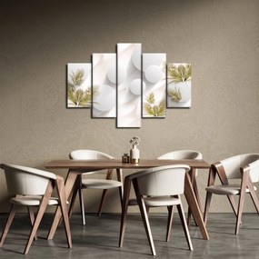Kép - 3D körök virágokkal (150x105 cm)