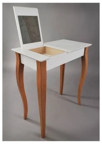 Dressing Table fehér fésülködőasztal tükörrel, hosszúság 85 cm - Ragaba