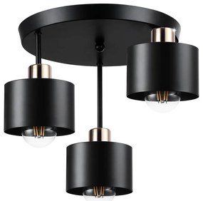 MAXLED Csillár 3xE27/35W/230V átm. 30 cm fekete/arany MX0237