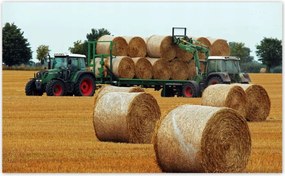 Fotótapéták 416x254 Aratás Szalma Bele Traktorok