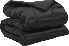 vidaXL Téli takaró Fekete 200 x 135 cm Satin és Mikroszálas