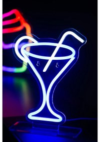 Kék LED neon fénydekoráció 5 W Cocktail – Leitmotiv