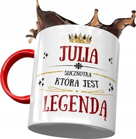 Piros bögre Júlia Barátnő Feleség Nyomtatott Fotóval