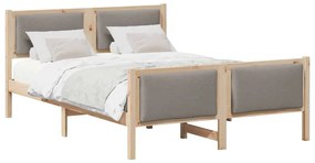 Ágykeret fejtámlával Tópszínű 150 x 200 cm szövet