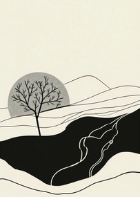 Poszter 67,5x95cm Hullámos Hold